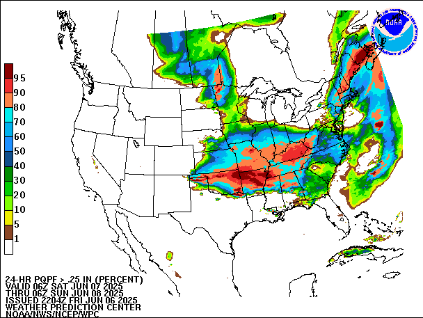 24-Hour PQPF valid 06Z June 8, 2025