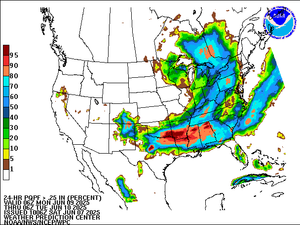 24-Hour PQPF valid 06Z June 10, 2025