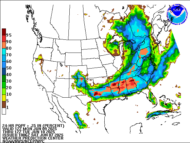 24-Hour PQPF valid 12Z June 10, 2025