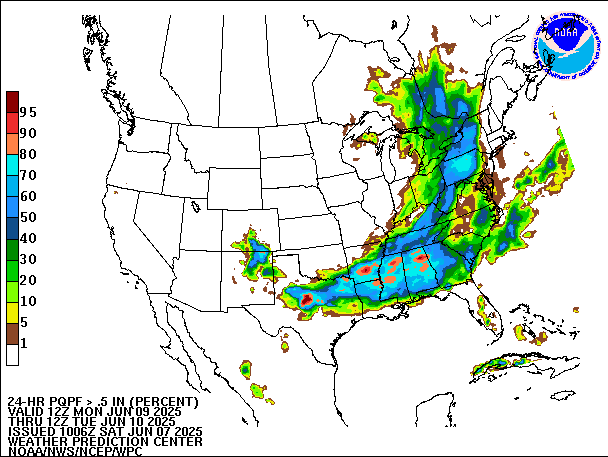 24-Hour PQPF valid 12Z June 10, 2025