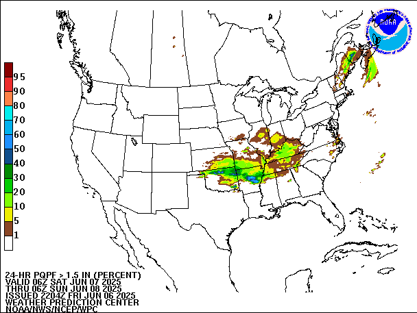 24-Hour PQPF valid 06Z June 8, 2025