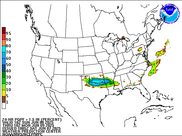 24-Hour PQPF valid 18Z June 9, 2025