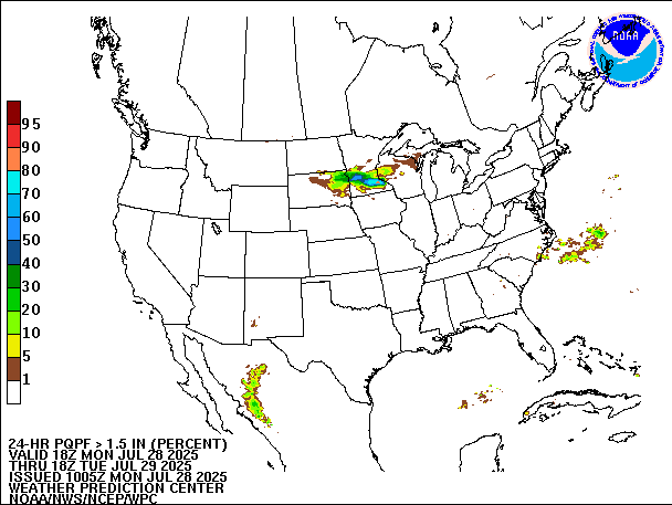 24-Hour PQPF valid 18Z July 29, 2025
