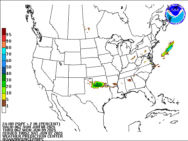 24-Hour PQPF valid 06Z June 9, 2025