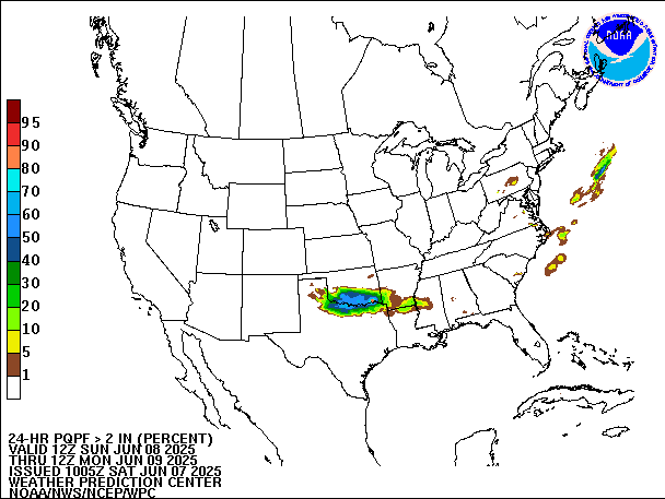 24-Hour PQPF valid 12Z June 9, 2025