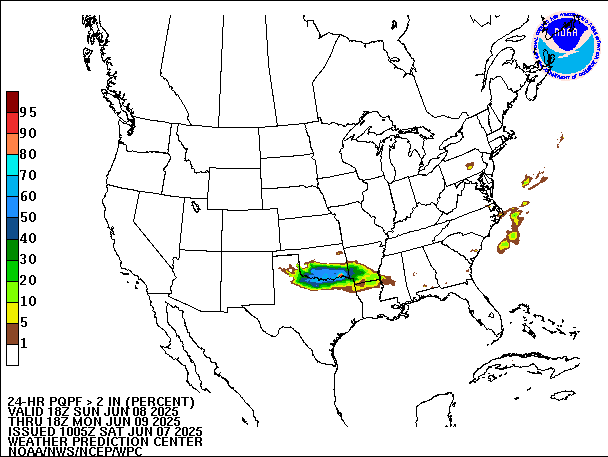 24-Hour PQPF valid 18Z June 9, 2025