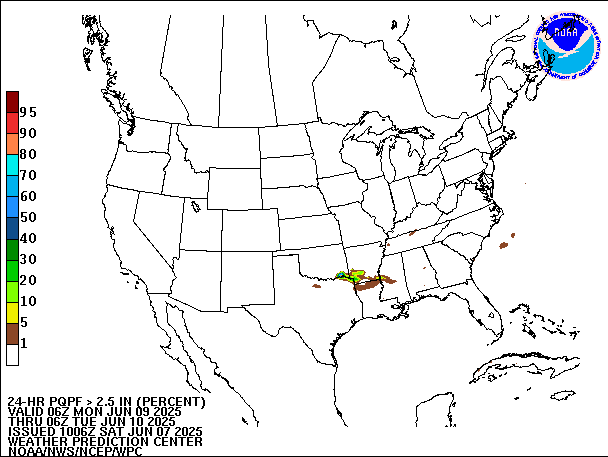 24-Hour PQPF valid 06Z June 10, 2025