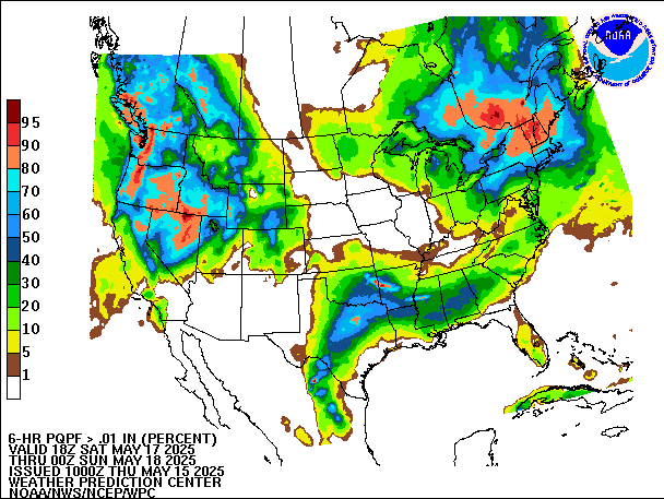 6-Hour PQPF valid 00Z May 18, 2025