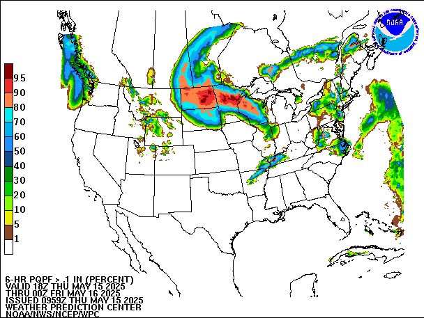 6-Hour PQPF valid 00Z May 16, 2025