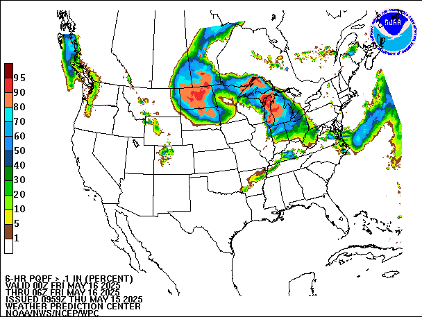 6-Hour PQPF valid 06Z May 16, 2025