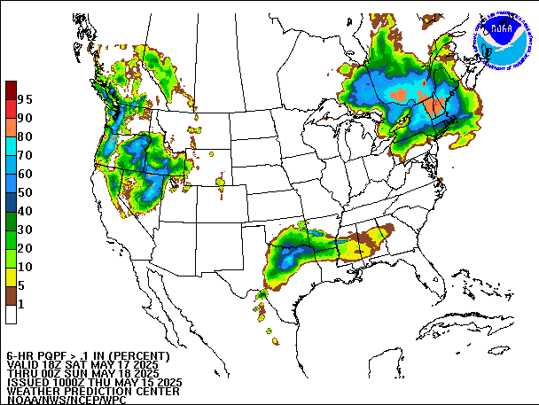 6-Hour PQPF valid 00Z May 18, 2025