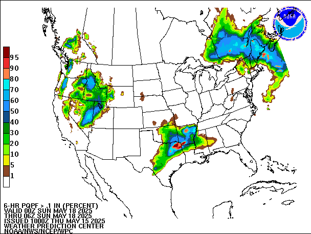 6-Hour PQPF valid 06Z May 18, 2025