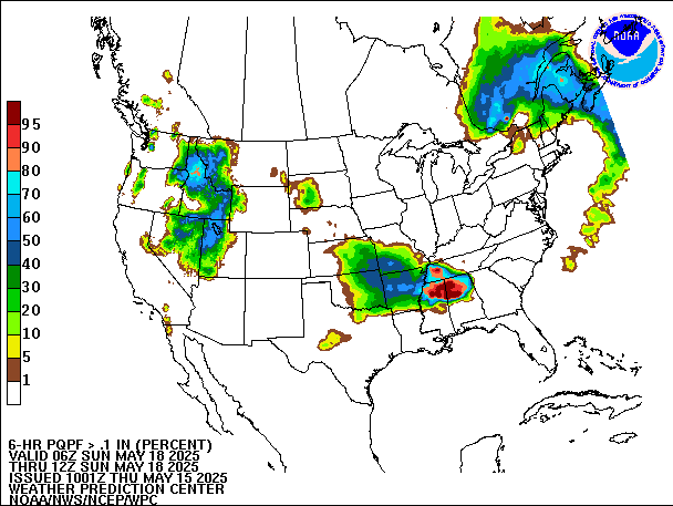 6-Hour PQPF valid 12Z May 18, 2025