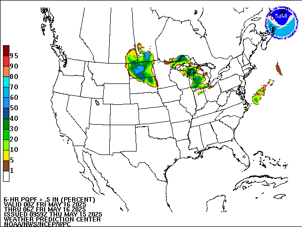 6-Hour PQPF valid 06Z May 16, 2025