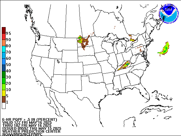 6-Hour PQPF valid 18Z May 16, 2025