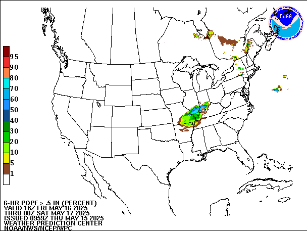 6-Hour PQPF valid 00Z May 17, 2025