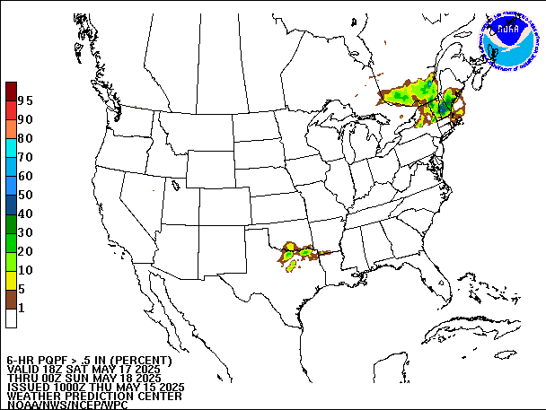 6-Hour PQPF valid 00Z May 18, 2025