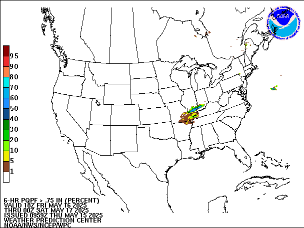 6-Hour PQPF valid 00Z May 17, 2025