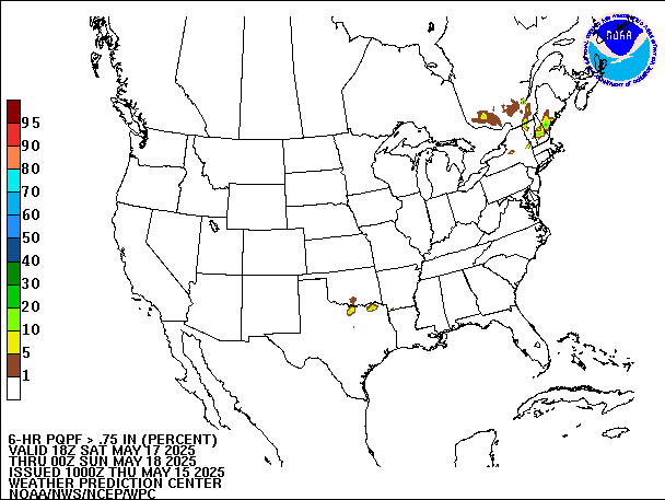 6-Hour PQPF valid 00Z May 18, 2025