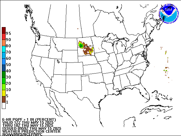 6-Hour PQPF valid 18Z May 15, 2025