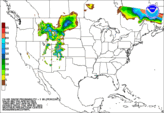 Day 3 probability of snow accumulating greater than or equal to 1 inch.